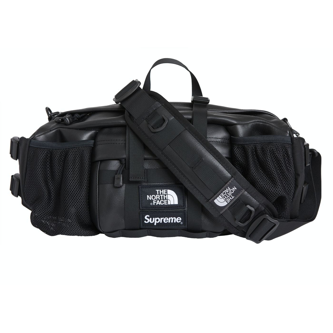 Supreme X The North Face - Leather Mountain Waist Bag Black