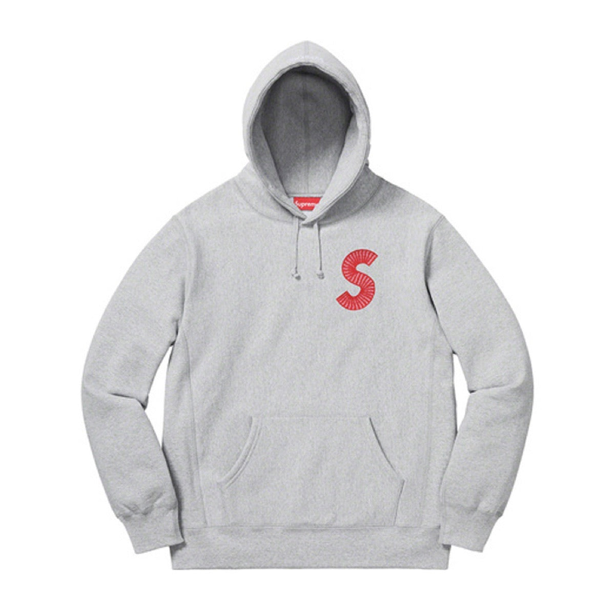 Supreme S logo hooded sweatshirt Grey/Red – Centrall Online