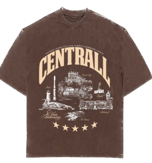 5 STARS CENTRALL CAPPUCCINO TEE (BAGGY FIT)