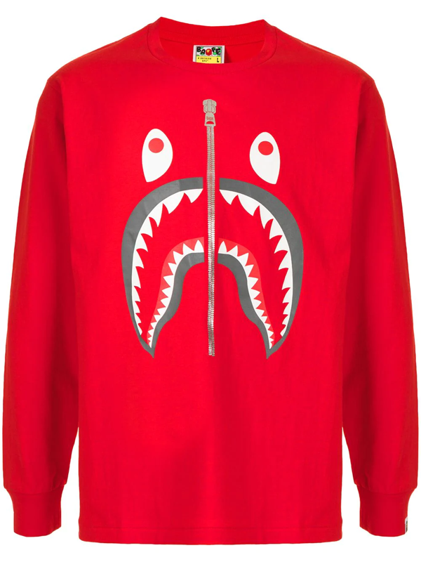 Bape Shark Long Sleeve Red - Centrall Online
