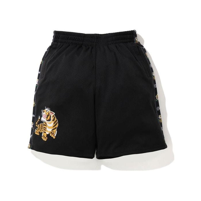 BAPE Tiger Jersey Wide Shorts Black - Centrall Online