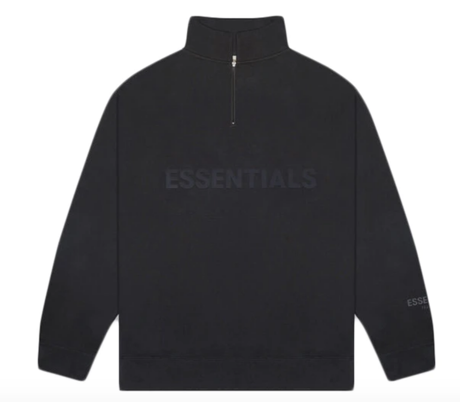 FEAR OF GOD ESSENTIALS Half Zip Pullover Sweater Dark Slate/Stretch Limo/Black - Centrall Online