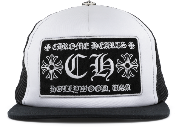 Chrome Hearts CH Hollywood Trucker Hat Black/White - Centrall Online