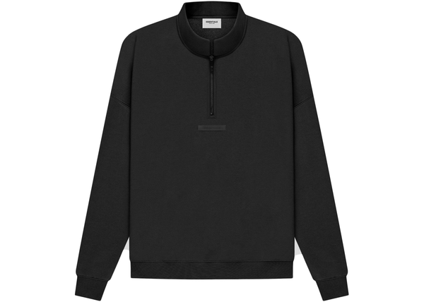 FEAR OF GOD ESSENTIALS Half Zip Sweater Black/Stretch Limo - Centrall Online