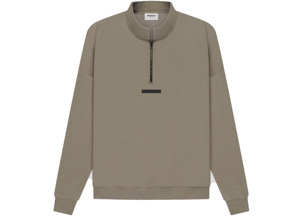 FEAR OF GOD ESSENTIALS Half Zip Sweater Taupe - Centrall Online