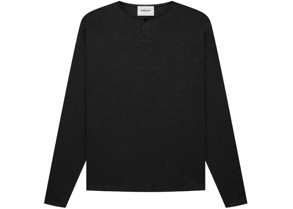Fear of God Essentials Thermal L/S Henley Black - Centrall Online