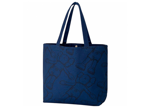 KAWS x Uniqlo All Over Holiday Print Tote Bag Navy - Centrall Online