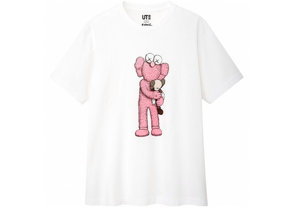 KAWS x Uniqlo Pink BFF Tee (Japanese Sizing) White - Centrall Online