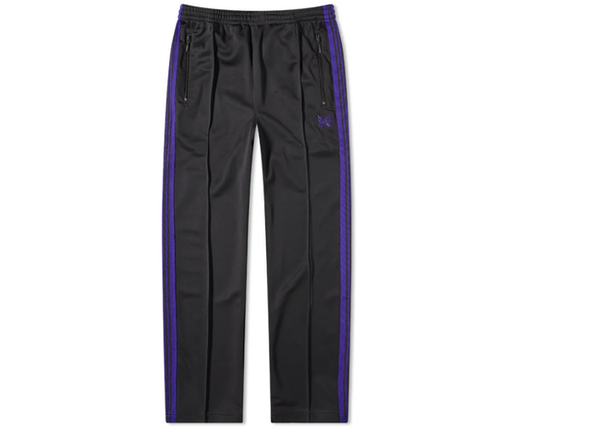 Needles Narrow Track Pant Charcoal/Purple - Centrall Online