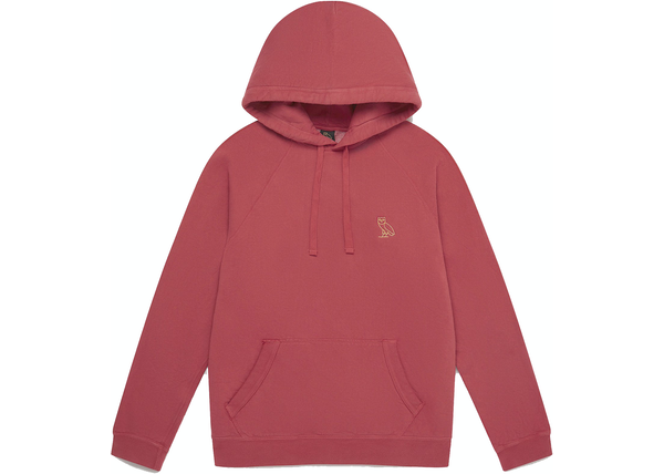 OVO Garment Dye Hoodie Red - Centrall Online