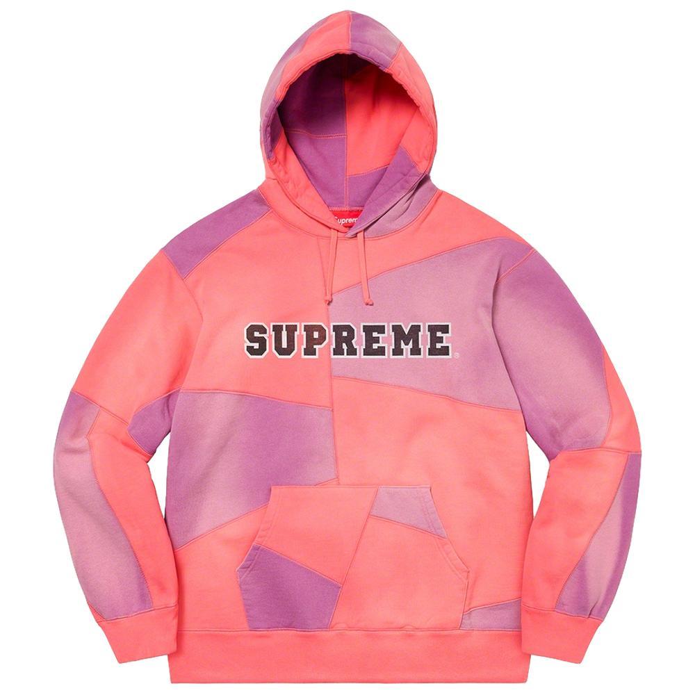 Supreme Patchwork hoodie pink - Centrall Online