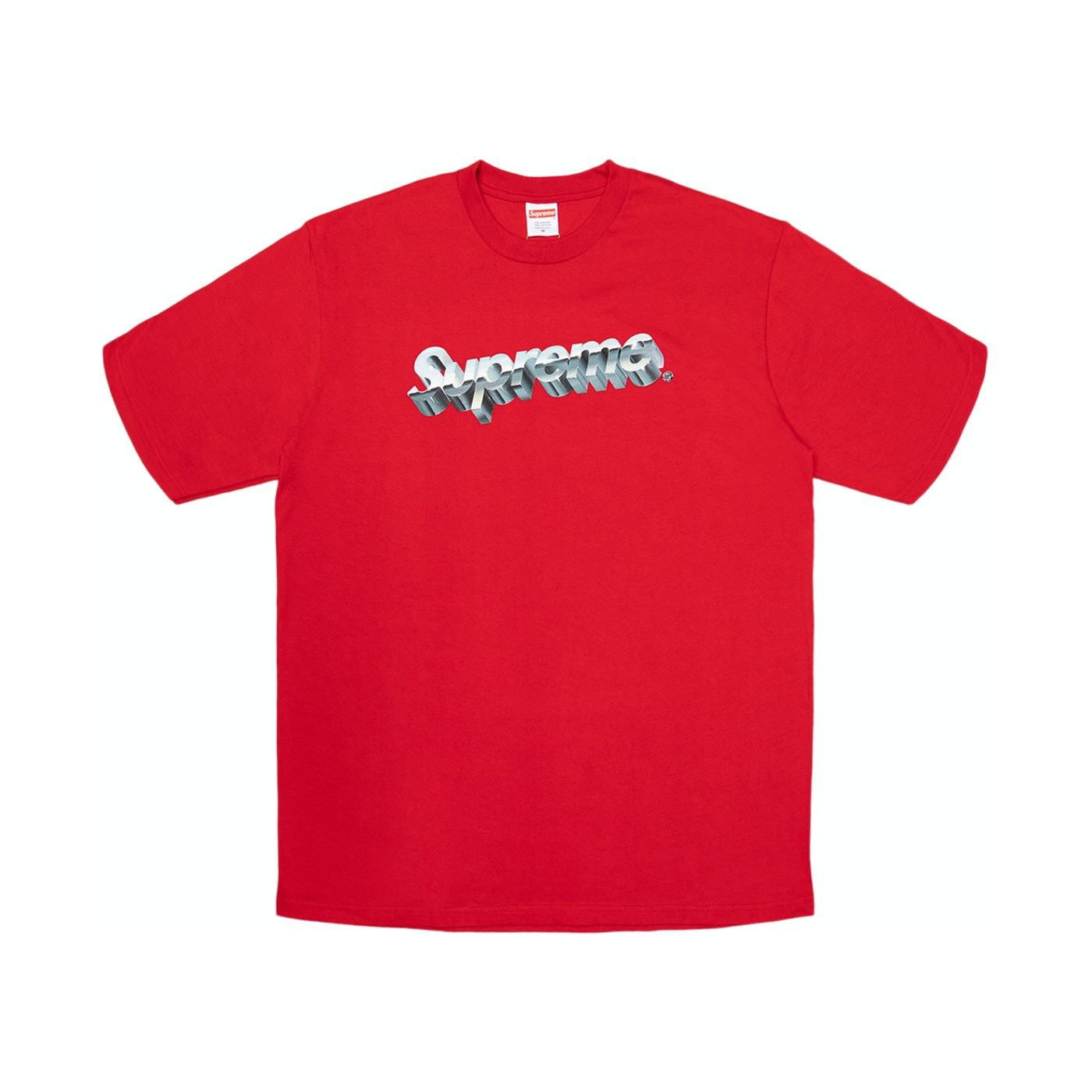 Supreme Chrome Logo Tee Red - Centrall Online