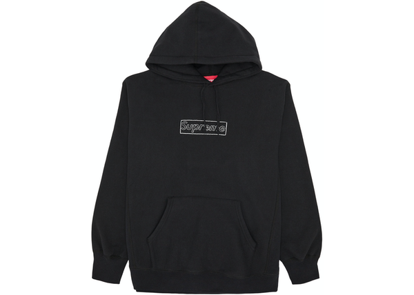 Supreme KAWS Chalk Logo Hooded Sweatshirt Black - Centrall Online