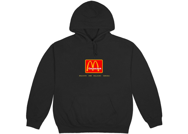 Travis Scott x McDonald's Billions Served Hoodie Washed Black - Centrall Online