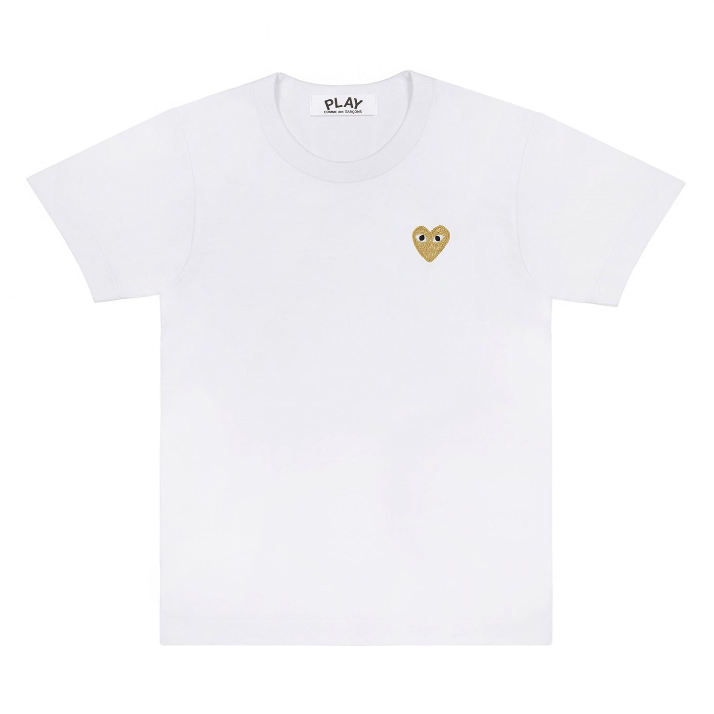 CDG play gold heart t-shirt “white” - Centrall Online