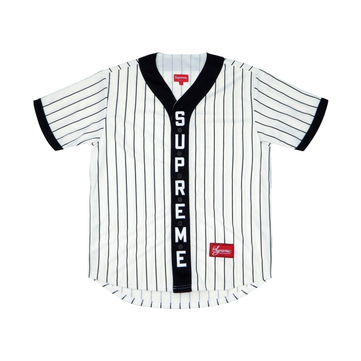 Supreme Baseball Vertical Jersey Black White - Centrall Online