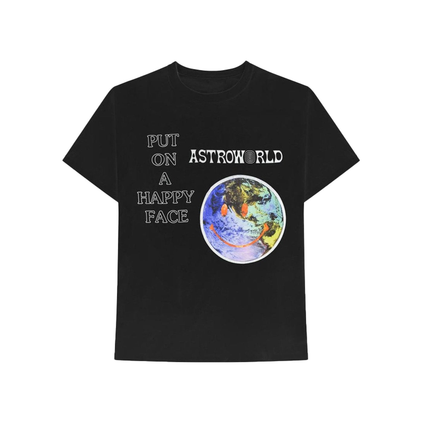 Astro World "Happy Face" Tee Black - Centrall Online