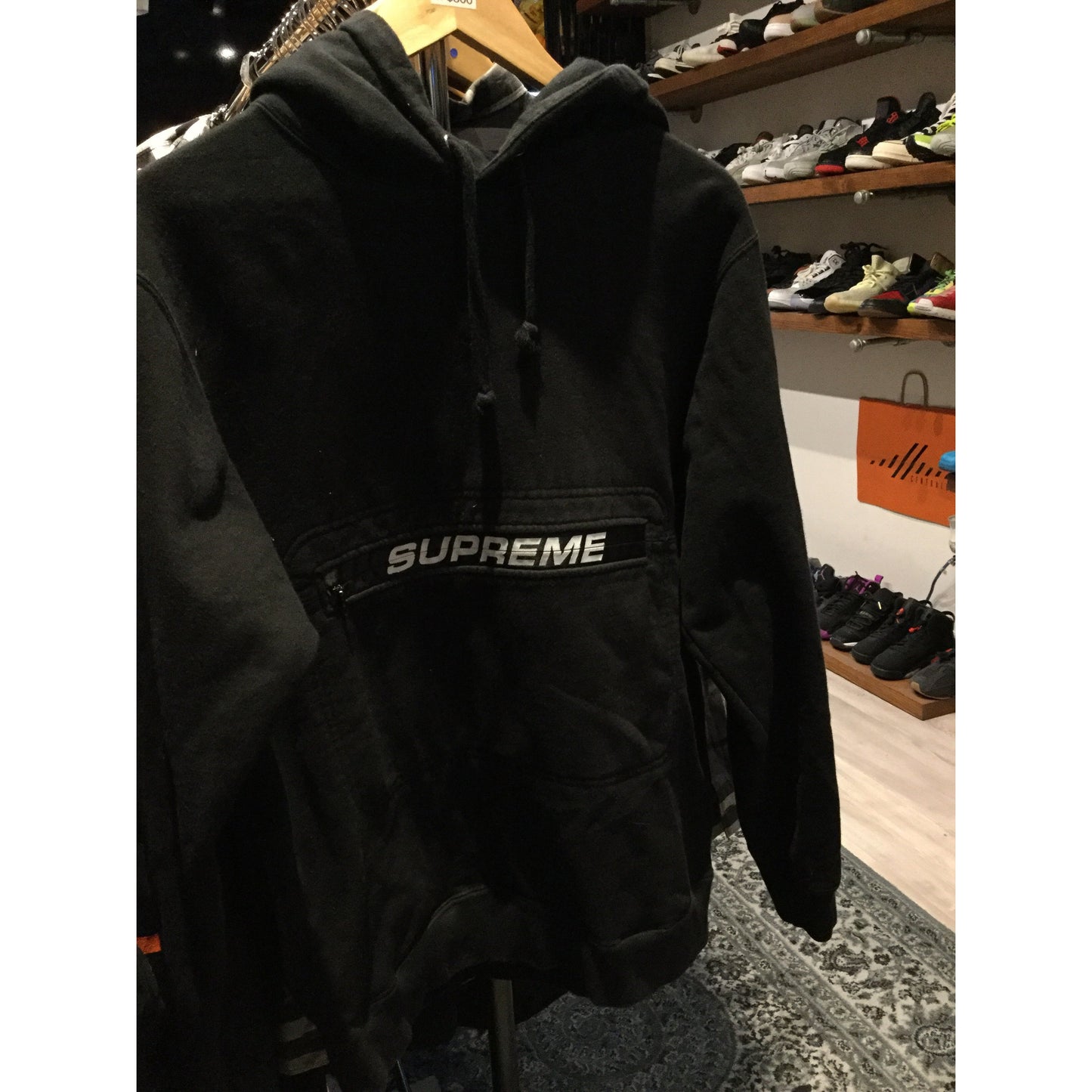 Supreme Middle Zip up Hoodie “Black” - Centrall Online