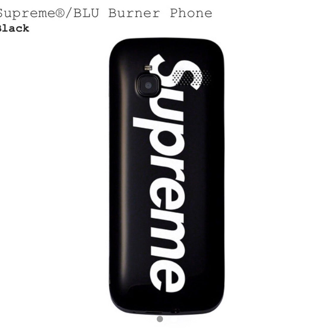 Supreme Burner Phone Black - Centrall Online