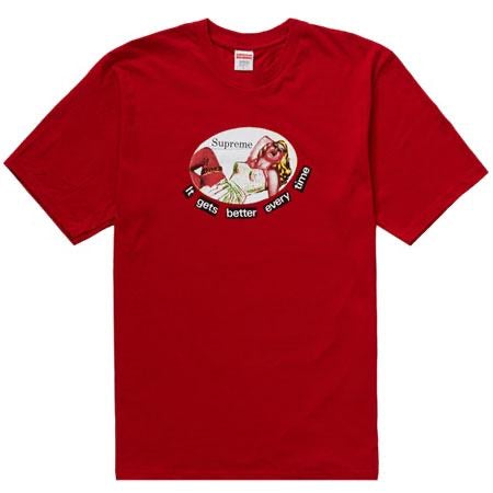Supreme it gets better every time tee red - Centrall Online