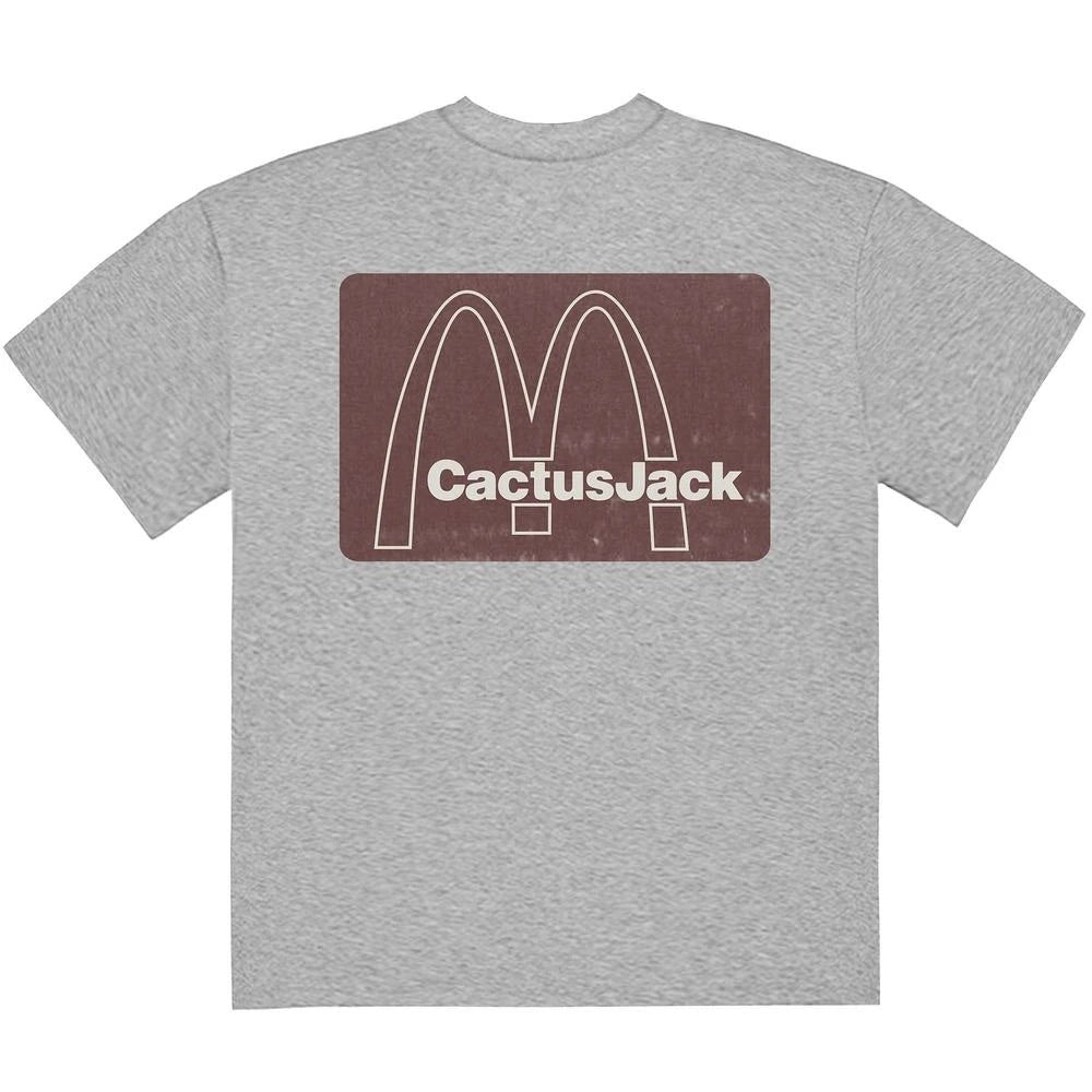 Cactus Jack x McDonald Menu Logo Heather Grey T-Shirt - Centrall Online