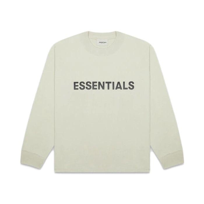 FEAR OF GOD ESSENTIALS 3D Silicon Applique Boxy Long Sleeve T-Shirt Sage - Centrall Online