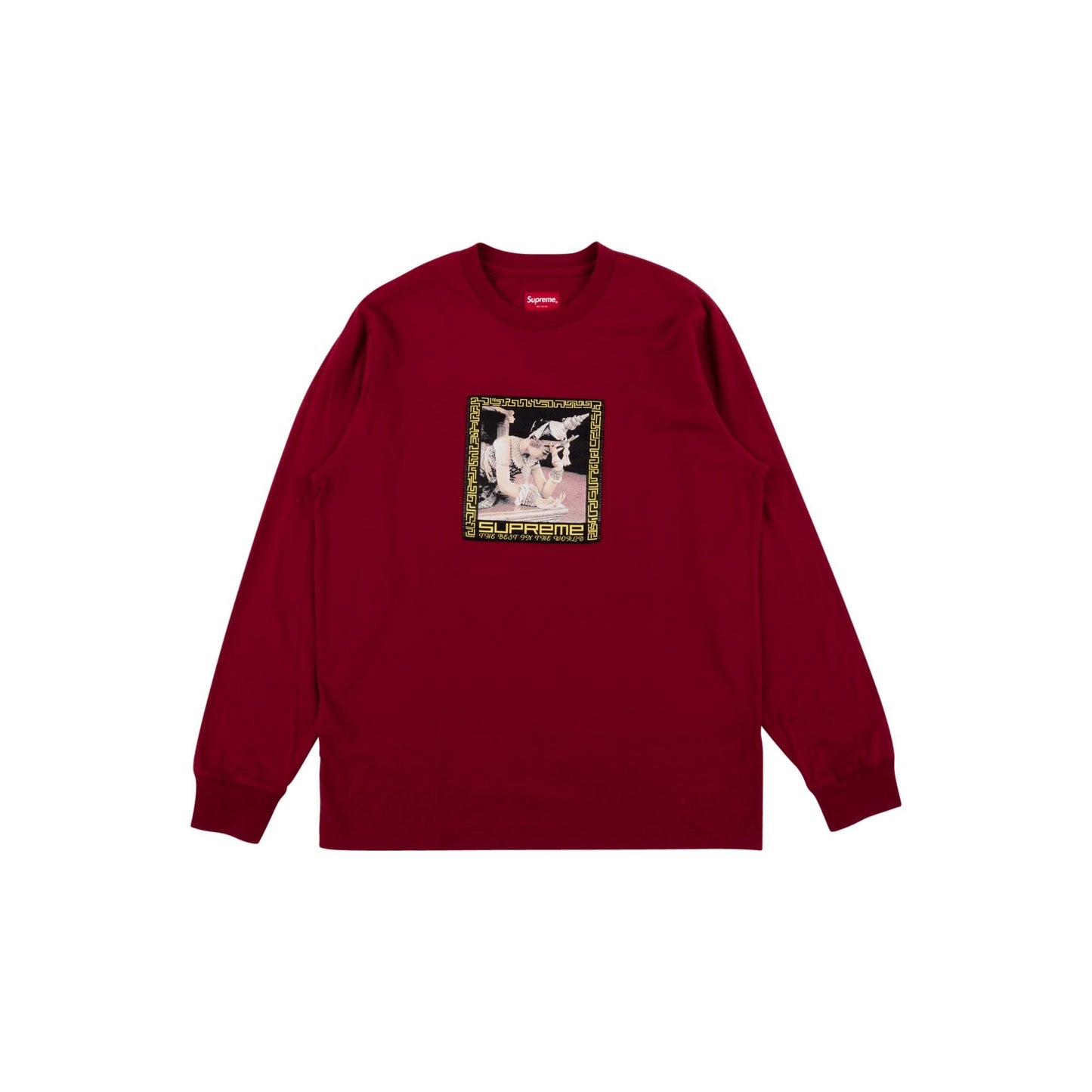 Supreme the best in the world tee tee burgundy - Centrall Online
