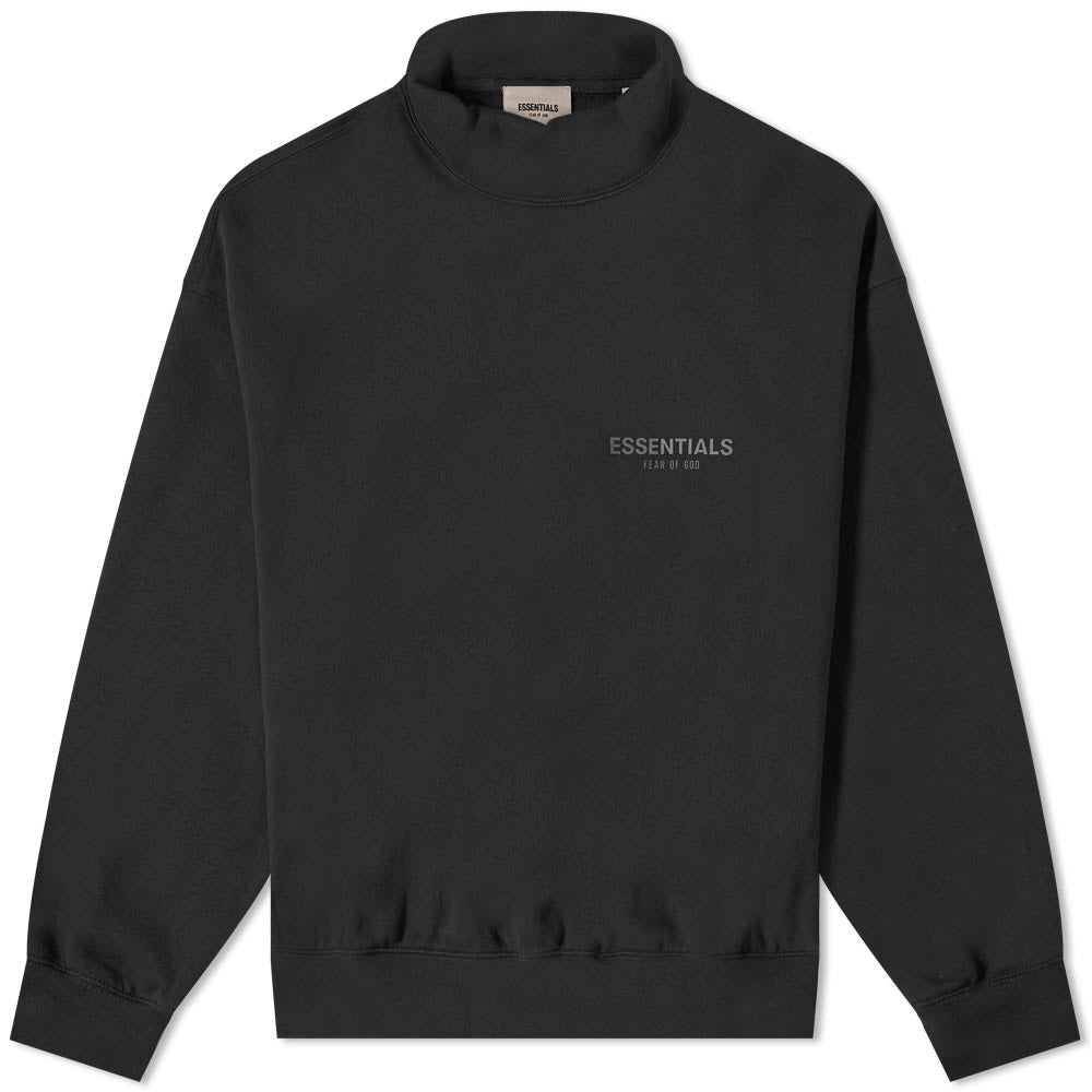 FOG Essential Mock Neck Pullover (Black) - Centrall Online