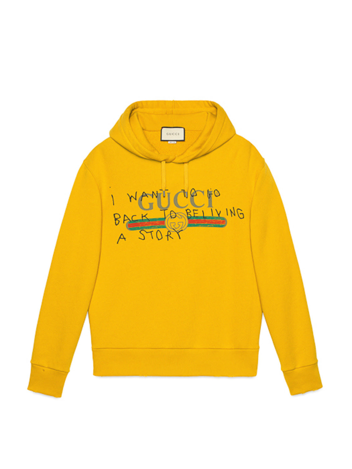 Gucci Logo Hoodie Coco Capitan Yellow - Centrall Online