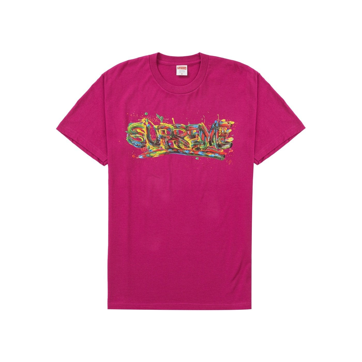 Supreme Paint Logo Tee Magenta SS20 - Centrall Online