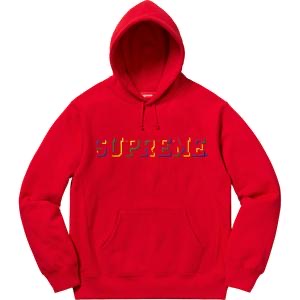 Supreme Drop Shadow Hooded Sweatshirt “Red” - Centrall Online