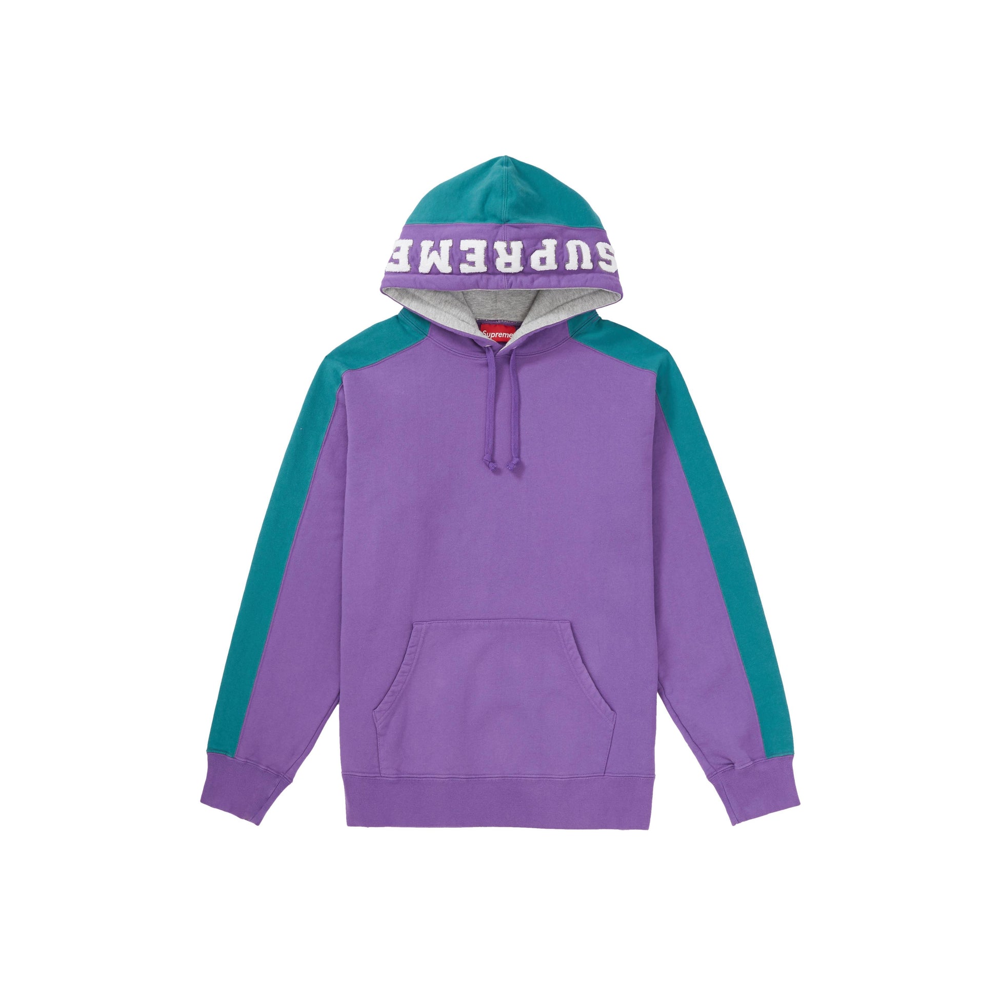 Supreme Paneled Sweatshirt FW18 Purple Green - Centrall Online