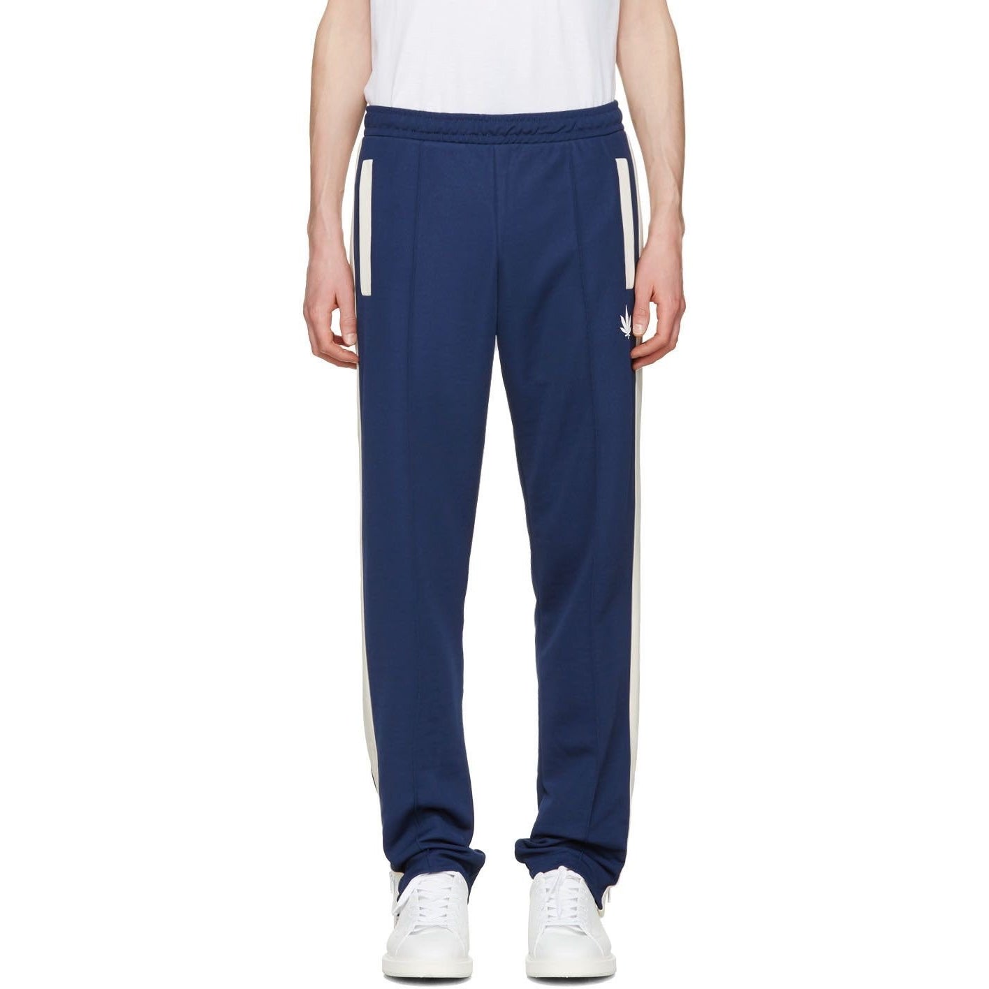 Palm Angels - Navy Weed Logo Track Pants - Centrall Online