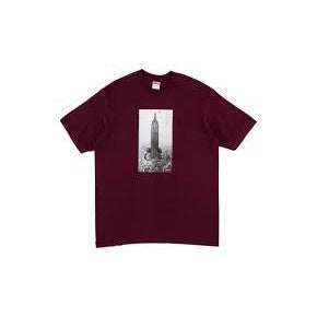 Supreme x Mike Kelley The Empire State tee ‘burgundy’ - Centrall Online
