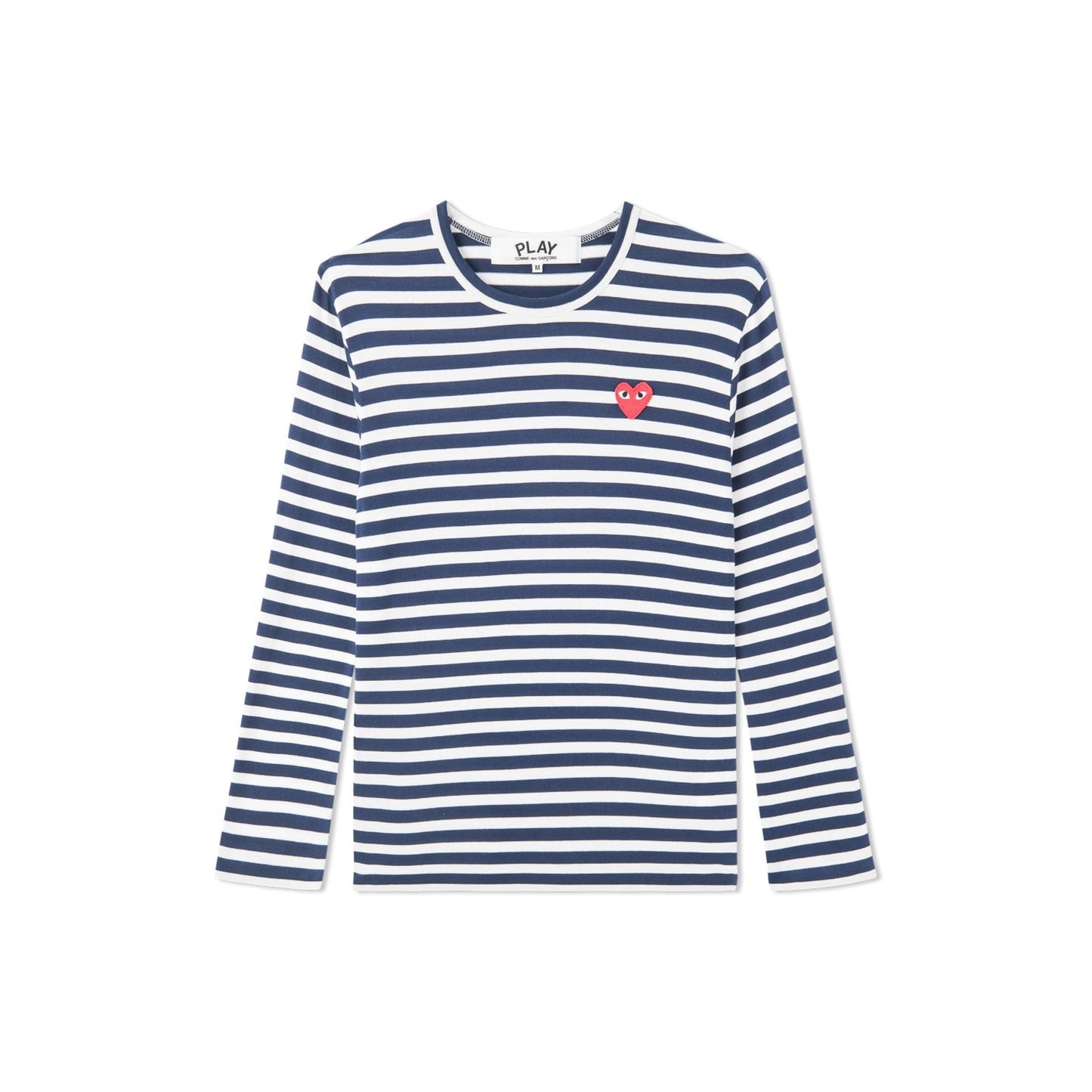 CDG Play Long Sleeve striped tee "Blue & White" - Centrall Online